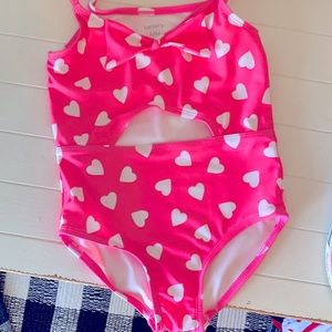 Carter’s Hot pink heart swimsuit